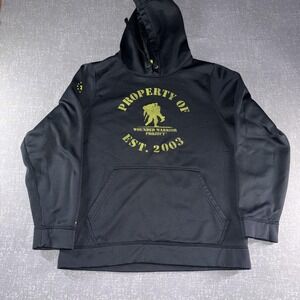 Under Armour Storm Hoodie Mens Large Black Wounded Warrior Project Pullover